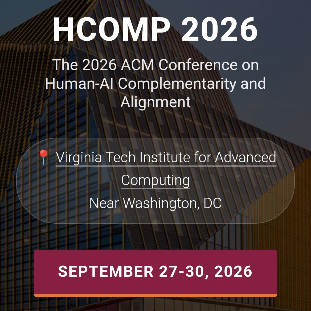 Kenneth Huang #HCOMP2026 Sep27-30@DC tweet media