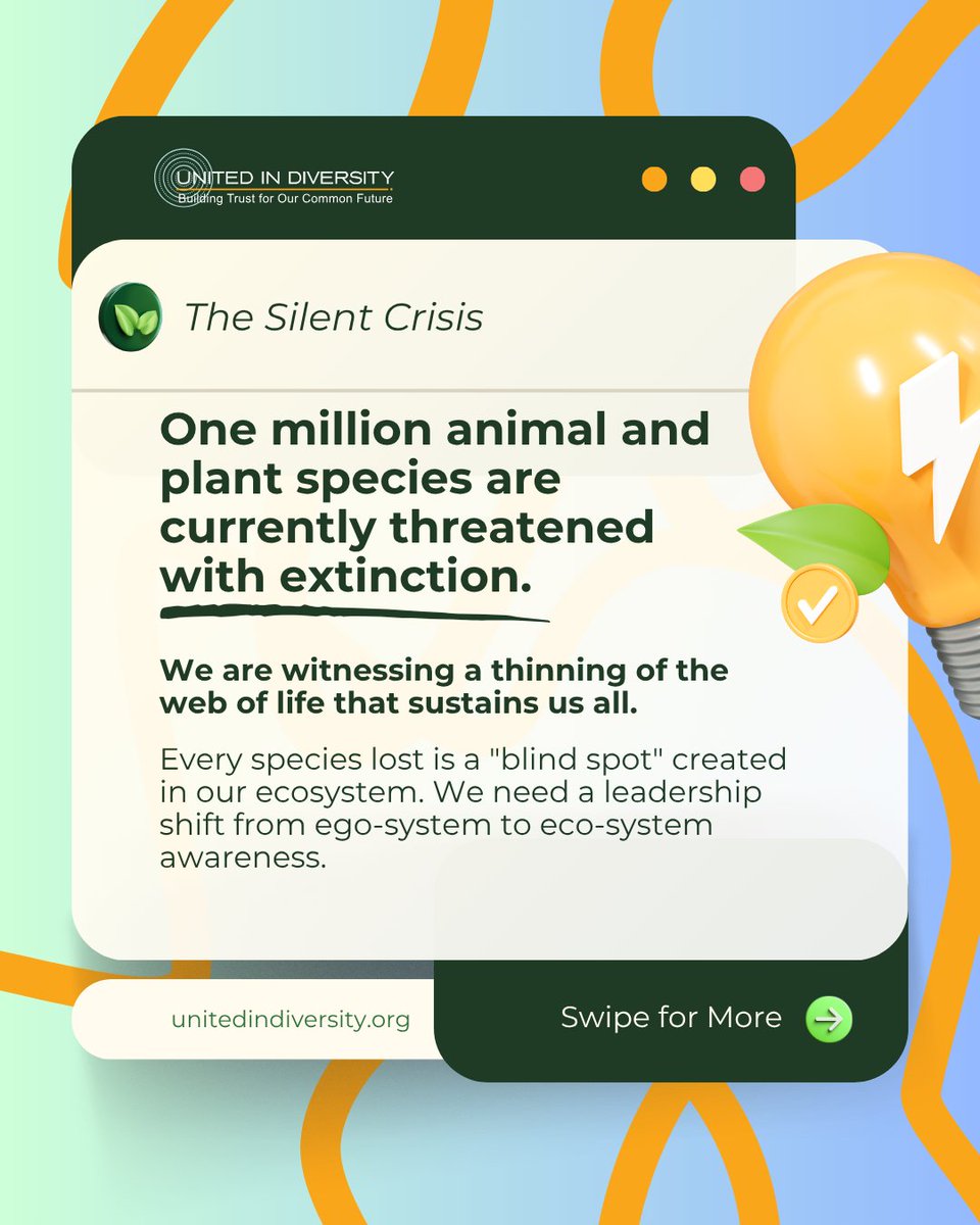 uidindonesia's tweet image. The facts are a wake-up call for our collective consciousness: 
🌳 We lose 10 million hectares of forest annually
🛡️ Biodiversity is our shield; 
🦋 One million species are currently at risk of extinction, threatening the very web of life.
#UID