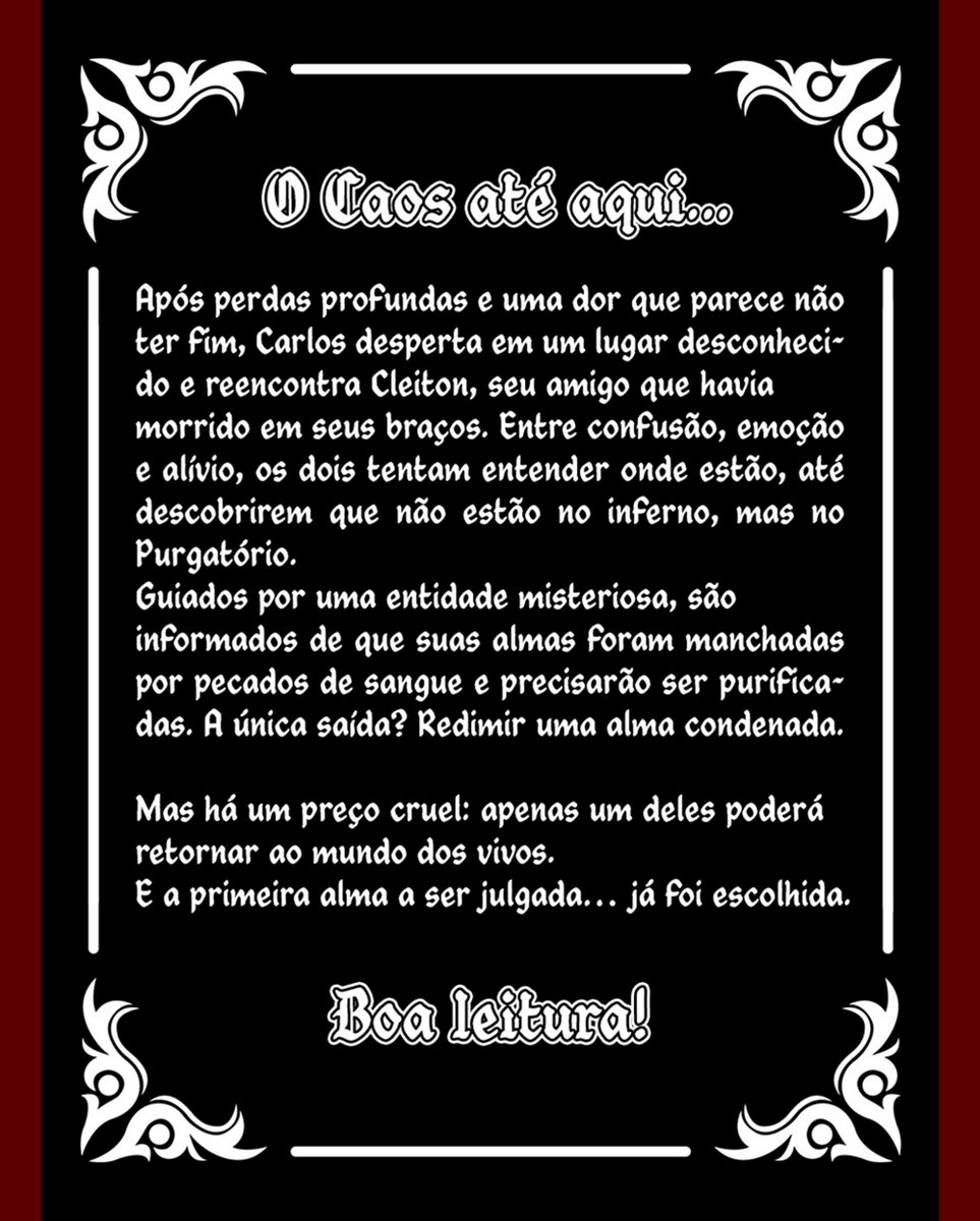 artesdodark's tweet photo. Capítulo 11 de Sorriso de Sangue  já disponível. Entre céu e inferno, Carlos e Cleiton enfrentam provas que desafiam a alma, a fé e a coragem. No purgatório, cada escolha pode custar tudo.

#SorrisoDeSangue #TerrorPsicológico #SuspenseSobrenatural #NovoCapitulo #RoteiroOriginal https://t.co/NAs6A6jfDe