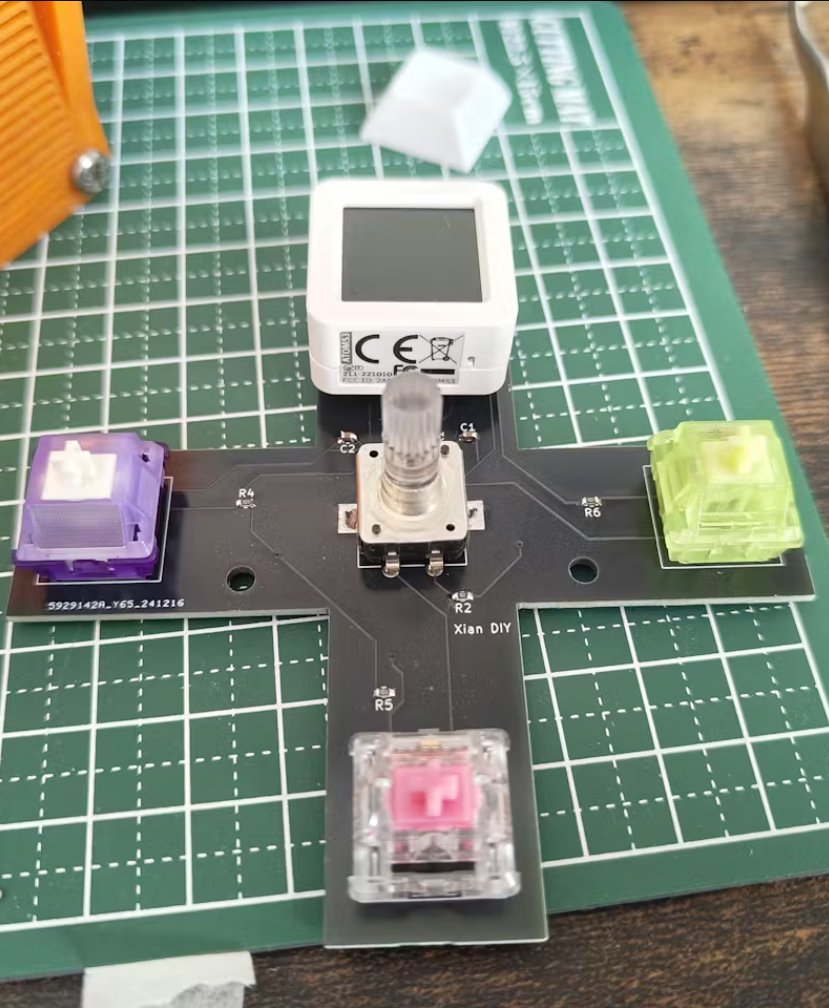 M5Stack's tweet image. 🖐️ M5 AtomS3 Left-Hand Controller — Say Goodbye to CAD Strain! 🖱️✨
Created by @sabasabasabaniu , this ergonomic tool uses the #M5Stack #AtomS3 to save your right hand from strain while designing in #FreeCAD. 🛠️🦾
● Features 3 mechanical keys + 1 rotary encoder for smooth