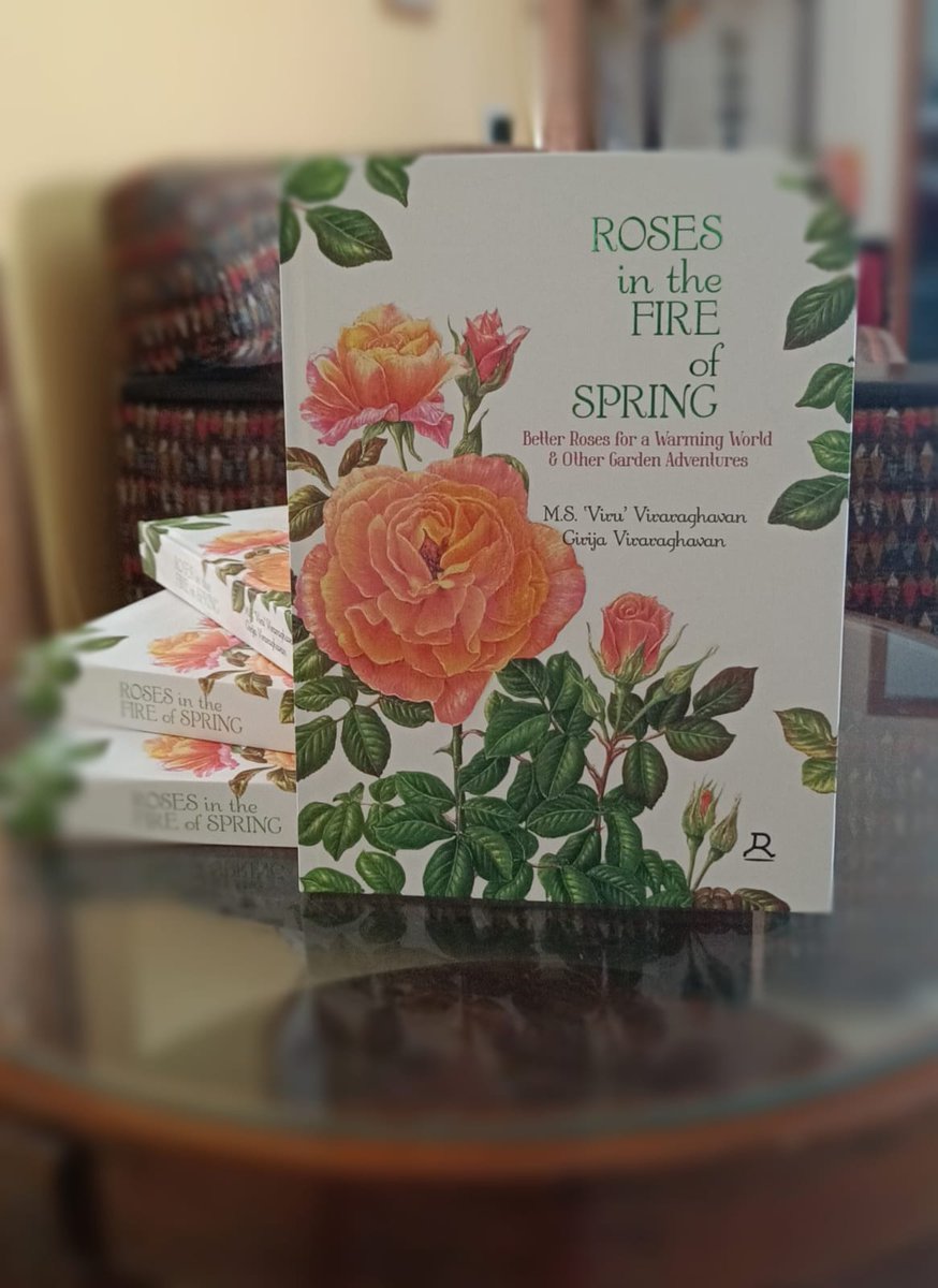 From our own country, my late father, M.S. Viraraghavan, a rose hybridizer of some note, named his rose 'E.K. Janaki Ammal' for her. The rose below. Also featured on this book by my parents an illustration by renowned botanical artist Hemlata Pradhan.