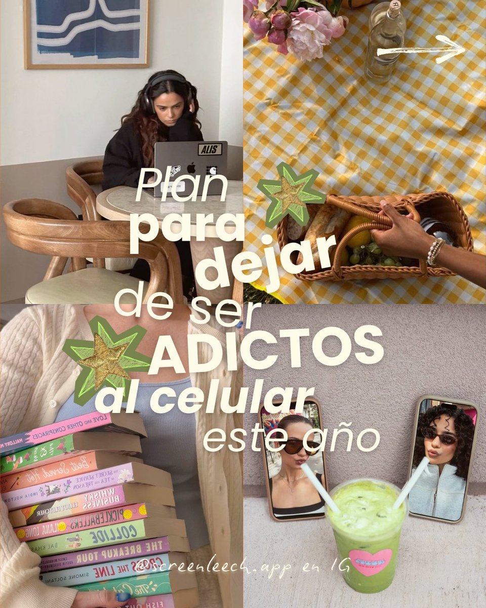 screenleech's tweet image. Plan para dejar de ser adictos al celular este 2026🫰🏻✨ 

Si pasas más de 7+ horas al día en tu celular, es tu señal para que descargues Screen Leech💚

Compartan y guarden este post para que siempre puedan volver a el!!! 

#doomscrolling #phoneaddiction #screentime #visionboard