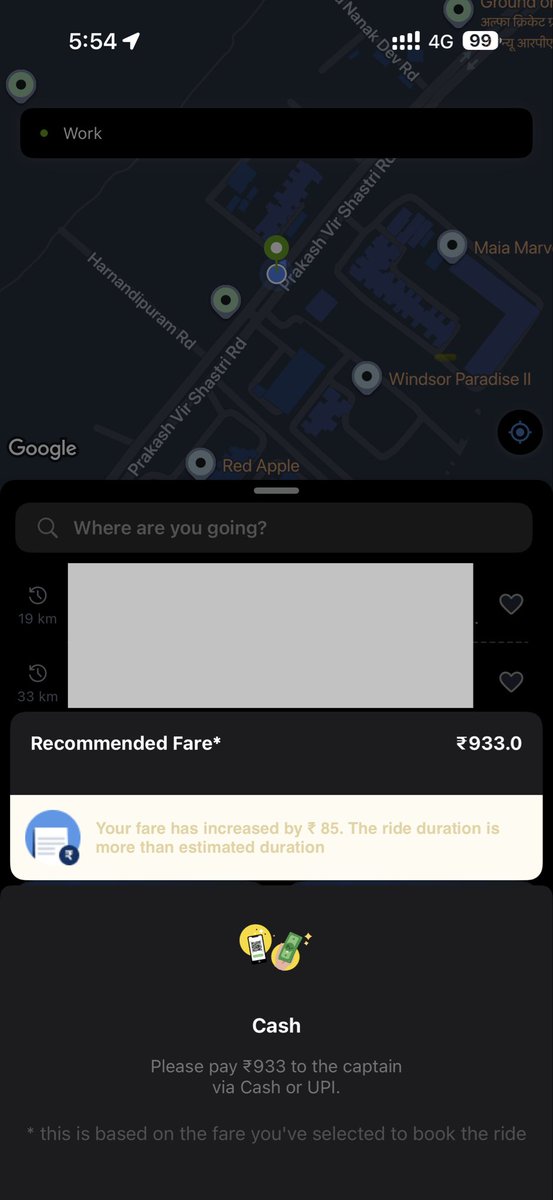 varnittyagi's tweet photo. @rapidobikeapp @RapidoCares Charged ₹933 for a ride shown as ₹848 (~10% higher). Driver stopped ~15 mins for CNG - why should I pay?
Invoice shows ₹848 only, no mention of ₹933 paid. Support keeps auto-closing tickets. Not acceptable. https://t.co/0ccC8JjLyi