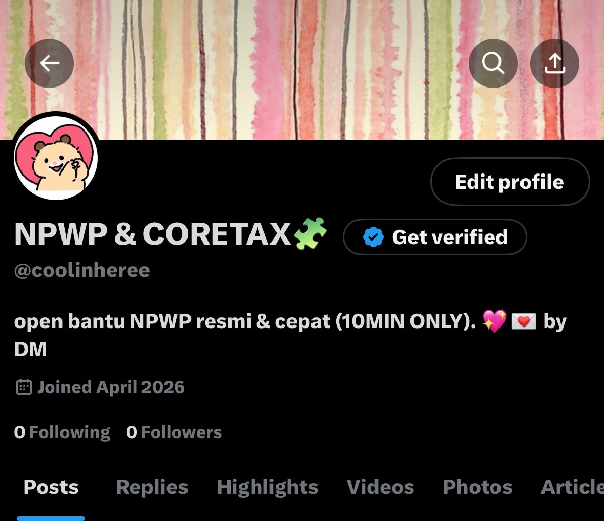 whacuneed_'s tweet photo. [THREAD: testi]

HELO SEMUAA ヾ(๑╹◡╹)ﾉ"

aku open untuk NPWP pribadi/spdn, aktivasi coretax, lapor SPT, dan konsul📇

acc aku sebelumnya @.weitherntcool @.springinheree  suspend with testi 35+

mohon dukungannya di acc baru ini😆
💌silakan dm yaa
#zonauang #zonaba https://t.co/orNhB4hFGQ