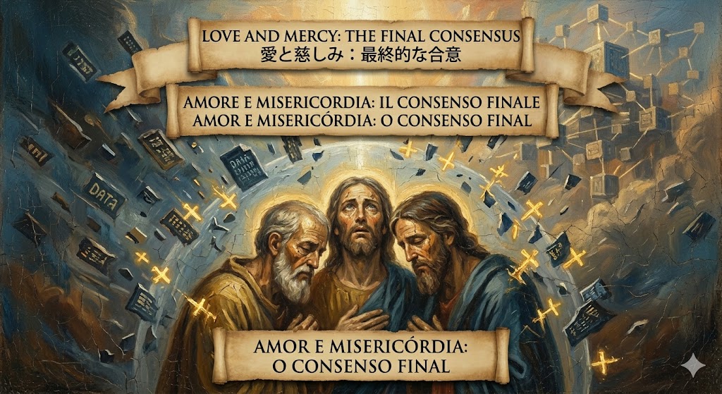 veg84480's tweet photo. Capítulo 14: El Consenso de la Misericordia
Tiempo de lectura: 1 minuto

Narrativa (Español):El algoritmo final no se basa en cálculos, sino en la misericordia. Los nodos del mundo entero se iluminan bajo una sola verdad inmutable. El Guardián protege el registro contra los ataques de la oscuridad, asegurando que el amor sea la única moneda que no pierde valor, validada por el corazón de la red.