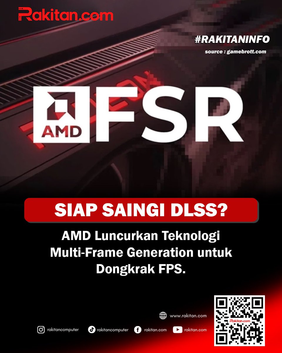 Rakitancom's tweet image. Hallo PC Builders!
DLSS akan punya saingan?
AMD akan luncurkan teknologi Multi-Frame Generation untuk dongkrak FPS. Kaya gimana tuh?

Yuk baca selengkapnya : instagram.com/p/DXY00rnDzHK/…

#rakitancom #news #FSR #DLSS