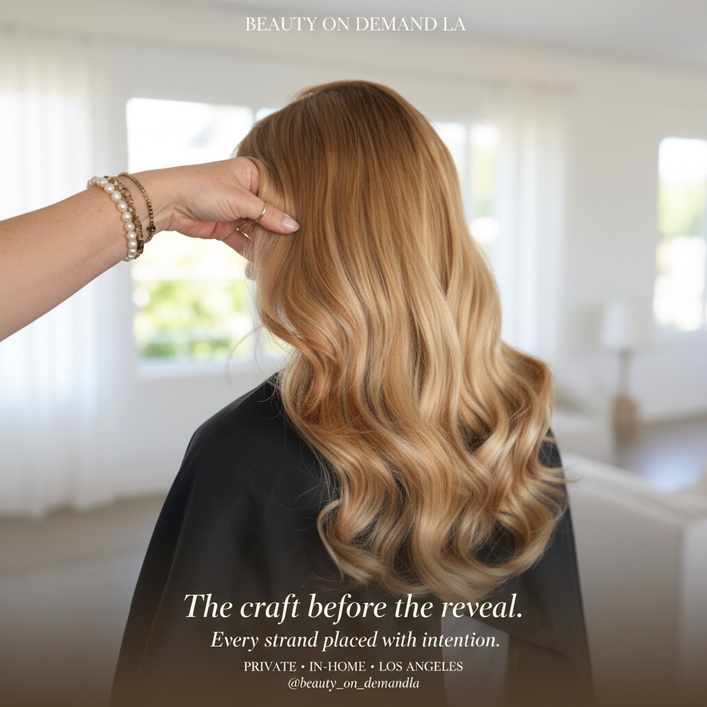 BOD2YOU's tweet photo. The craft before the reveal.

Every session begins before we touch a single strand. The consultation. The formula. The intention.

This is what separates a service from an experience.

Private, in-home luxury hair — Los Angeles.

#beautyondemandla #inhomehair #luxuryhair https://t.co/uwIwuItqTW
