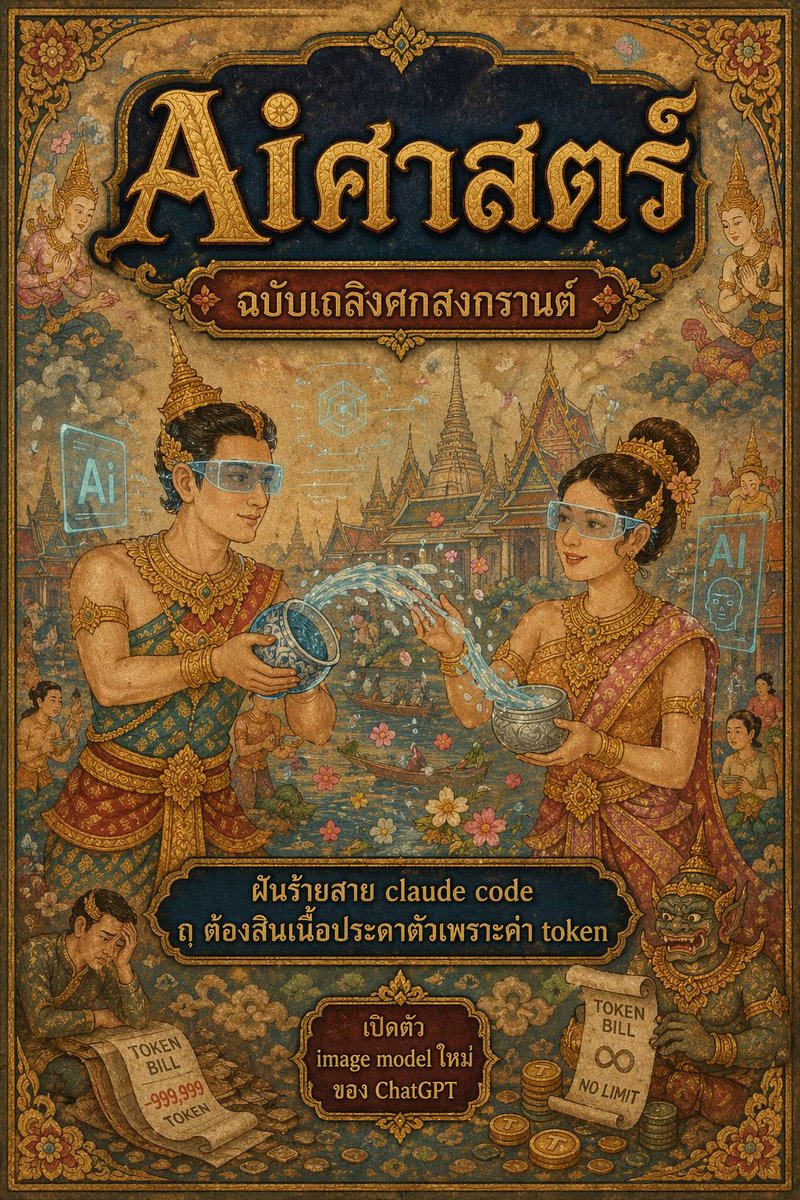 jetboat26's tweet image. Aiศาสตร์  // #ChatGPT Images 2.0 มีอะไรใหม่บ้าง
..
OpenAI เพิ่งเปิดตัวเปิดตัว ChatGPT Images 2.0
โดยจุดเด่นของ Images 2.0 คือ “ทำตามคำสั่งเก่งขึ้น” และเข้าใจบริบทมากขึ้น   คือเด่นเรื่อง strong instruction following และ contextual awareness
..
ลองเองแล้วเป็นไง
1. ภาษาไทยยากๆ