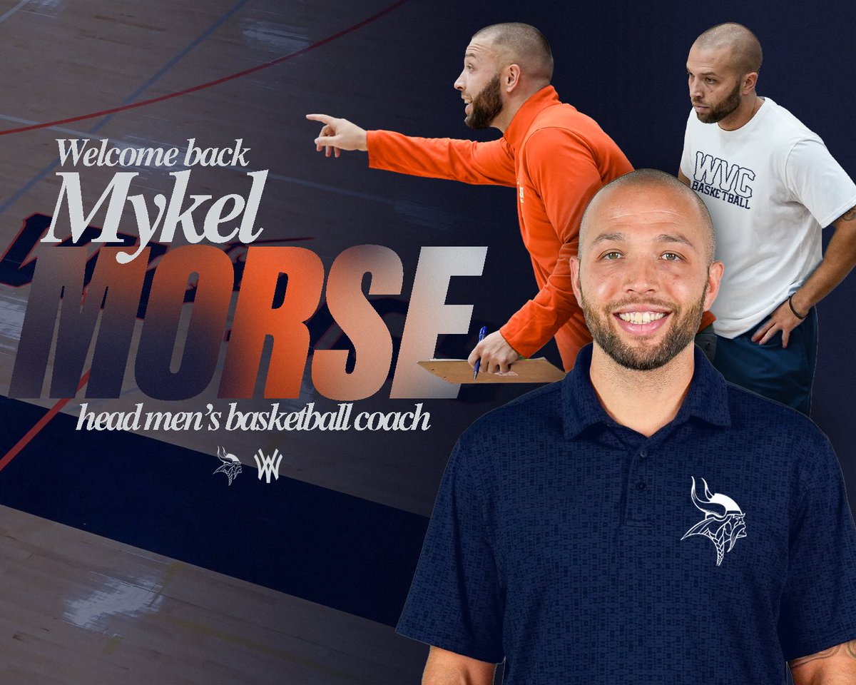 wvc_mbb's tweet photo. Welcome back to West Valley @MykelMorse ! An assistant coach under the legendary Danny Yoshikawa from 2021-2024, spent the last 2 years at Division 1 Cal State Northridge. He will look to lead the program to their sixth straight Elite 8 appearance. https://t.co/2WwOCGr5Sh