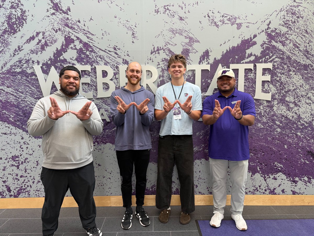 SamuelMerten1's tweet photo. Great visit at Weber State today! Thank you @KjarEric @gavinfowler16  @cowstown and @weberstatefb for having me. I really enjoyed spending time with everyone on staff! https://t.co/SZR5KalGI6