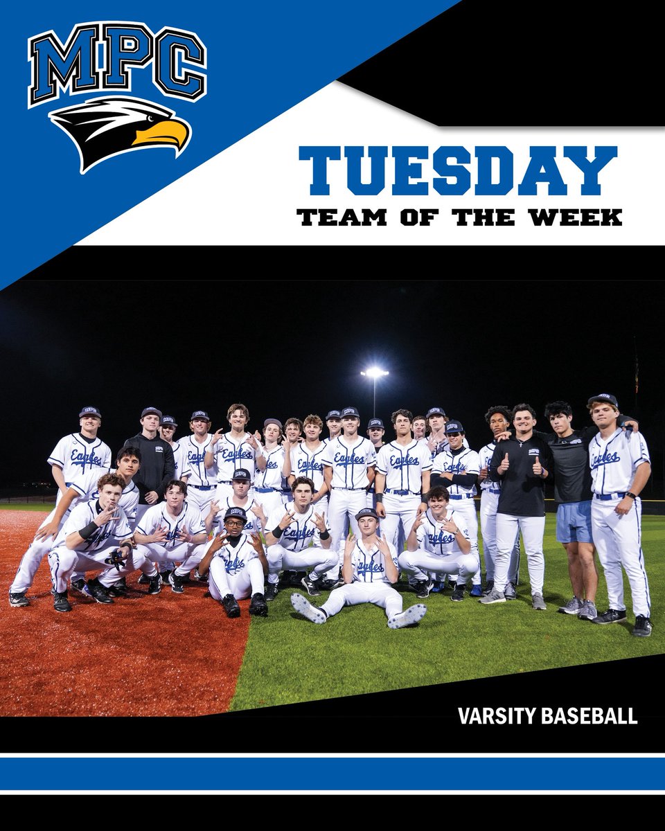 MPCAthletics's tweet photo. This week our #TuesdayTeamOfTheWeek is the varsity #MPCBaseball team!
#MPCWAY | #MPCAthletics https://t.co/xcLdrCdsbm
