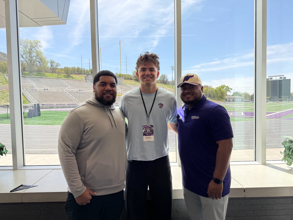 SamuelMerten1's tweet photo. Great visit at Weber State today! Thank you @KjarEric @gavinfowler16  @cowstown and @weberstatefb for having me. I really enjoyed spending time with everyone on staff! https://t.co/SZR5KalGI6