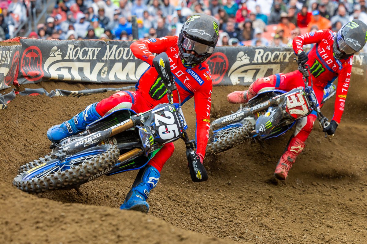 yamaha_race's tweet photo. 🇺🇸━━━━━━━━━━━
#AMASX Rd.14クリーブランド
━━━━━━━━━━━🏁

│◤YZ250Fが表彰台独占◢│

250SX East🧭
優勝：#25 スラッシャー選手🥇
2位：#180 ゴードン選手🥈
3位：#37 デイビス選手🥉

スラッシャー選手が今季初優勝🏆
スーパークロス2戦目のルーキー、ゴードン選手が2位
デイビス選手は3位で初の王座に向けまた一歩前進！

#YamahaRacing #YAMAHA #YZ250F