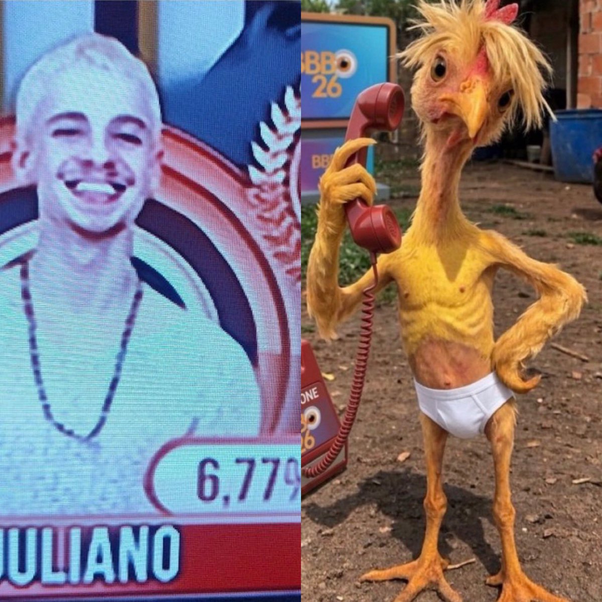 O Juliano não participou do BBB, ele fez parte do paisagismo da casa.

#BBB26