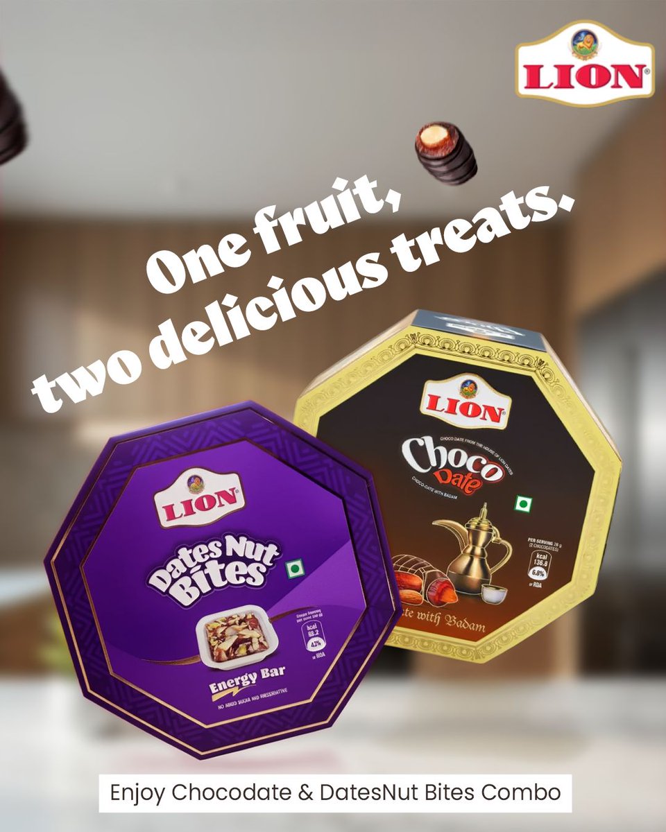 LiondatesIN's tweet photo. Two treats. One perfect combo. 🍫🌰
Dates Nut Bites and Choco Dates for double the delight.
#LionDates #ChocoDates #DatesNutBites #SweetTreat #SnackTime #NaturalGoodness #DeliciousCombo
🌐 https://t.co/fKHNn7fAm5 https://t.co/6rkuyDMc9z