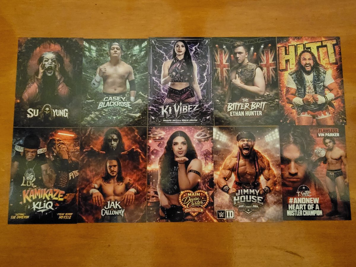 wrestlingcards's tweet image. A look at the 2026 @FightNightDZN series 3 trading card set. #FightNight #WrestlingCards #WrestlingTradingCards