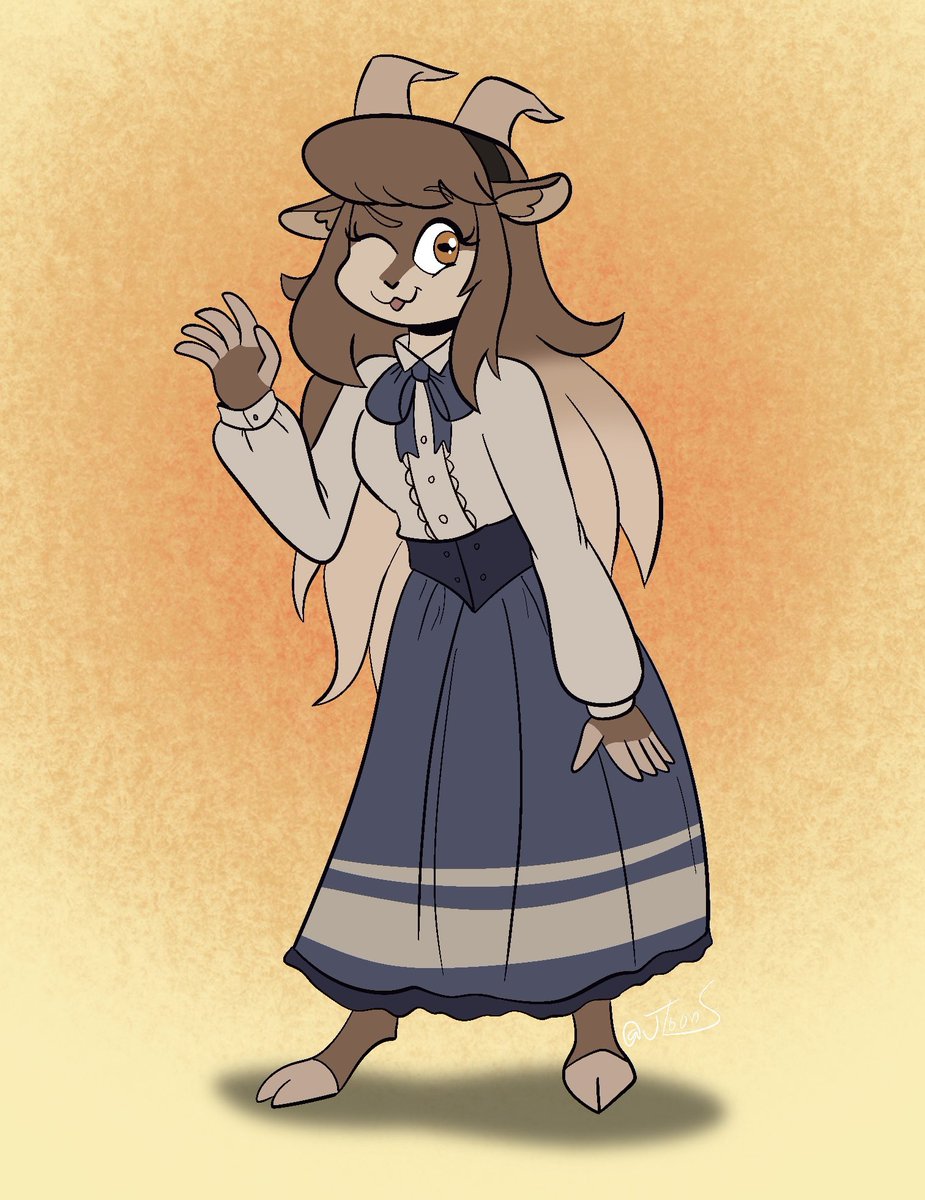 JoshToons25's tweet image. I just couldn’t pass up the opportunity to draw this adorable goat lady! 🐐
#dtiys #ocart #notmyoc #oc #originalcharacter #goatoc #anthrooc #anthrofurry