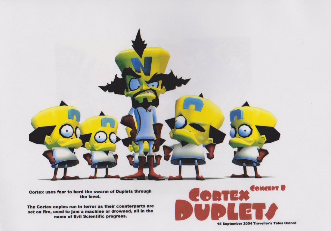 Cortex’s munchkins from Crash Twinsanity cut concept