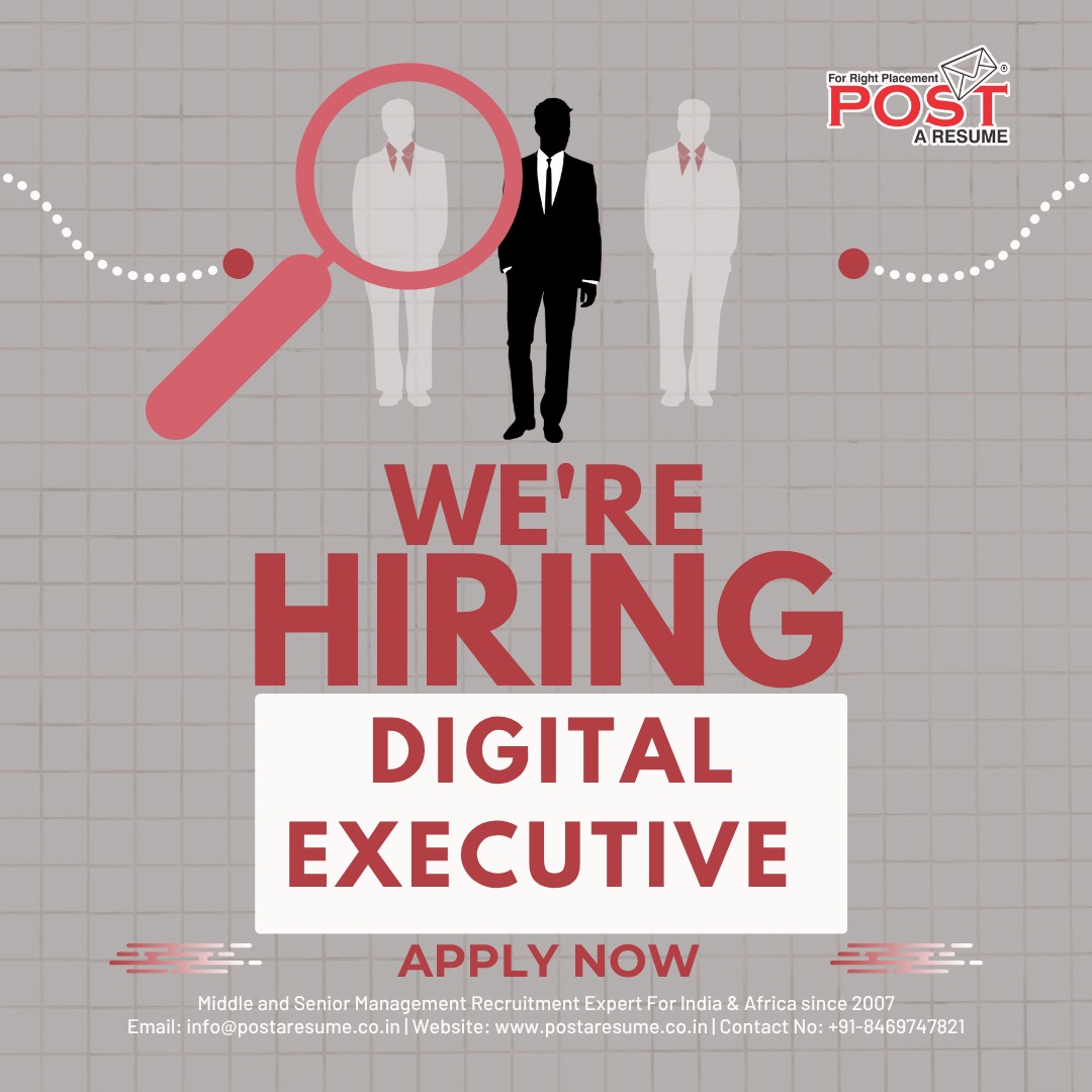 postaresume's tweet image. 💻 We’re Hiring: Digital Executive

APPLY NOW :
career.postaresume.co.in/jobseeker/1311…

📞 Call Now: +91-9274727821
📧 Email: satyajit@postaresume.co.in

📌 Follow POST A RESUME 

#HiringNow #DigitalExecutive #GraphicDesign #MarketingJobs #ITJobs #PostAResume #VipulMmali #VipulTheWonderful 💻