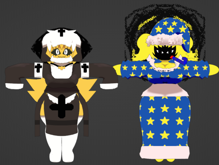 Might have messed up while making her, since she was supposed to be a lil smaller than dozer but eh.