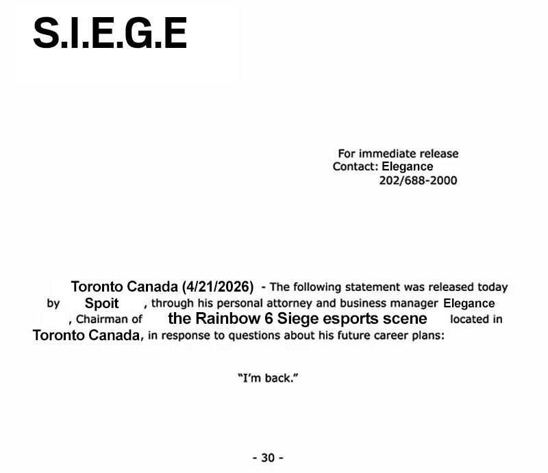 Rainbow Six Esports NA tweet media