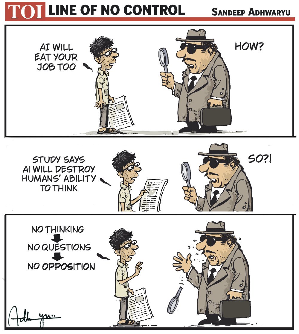 CartoonistSan's tweet image. #AI #Opposition @timesofindia
