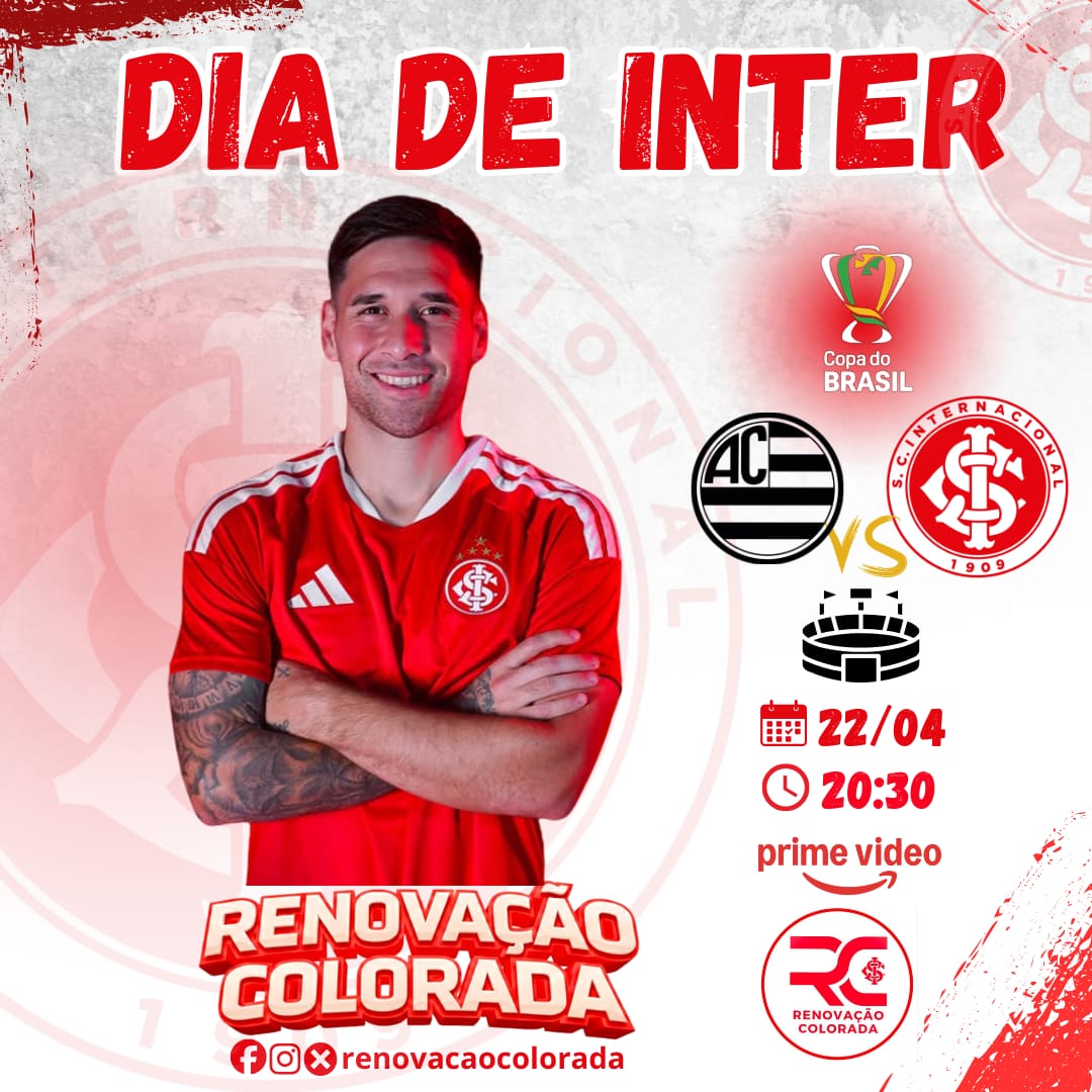 renovcolorada's tweet photo. Inter x Athletic pela Copa do Brasil em Santa Catarina.
A missão é clara, vencer para encaminhar a vaga.
O Renovação Colorada segue junto apoiando o Inter!
#renovacaocolorada #renovadoresdobem #sportclubinternacional #vamovamointer #ClubedoPovo #Campeaodetudo
#copadoBrasil2026 https://t.co/vuz2FTNgPG