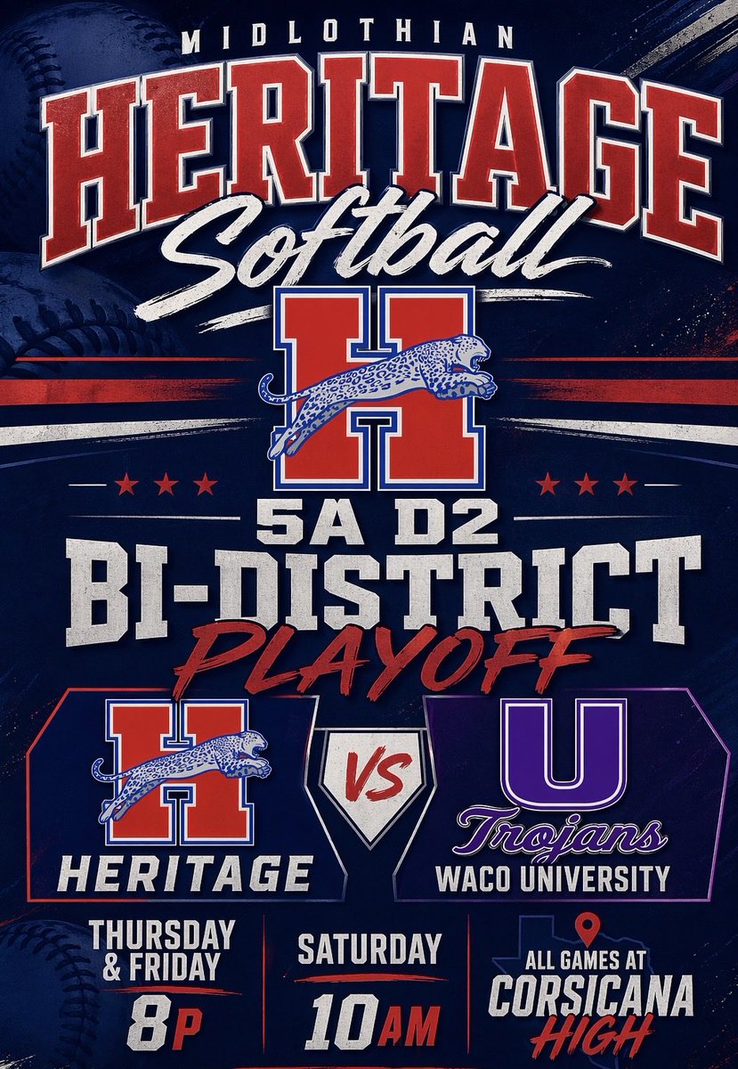 HHSJagSoftball's tweet photo. Lets gooo!  Playoff time! 
@MISD_Athletics @MidloHeritage @GMsportsmedia1 @TxHS_Softball @TXPrepSoftball @MidloMirror @EllisCoSports https://t.co/2KuorSUO9J