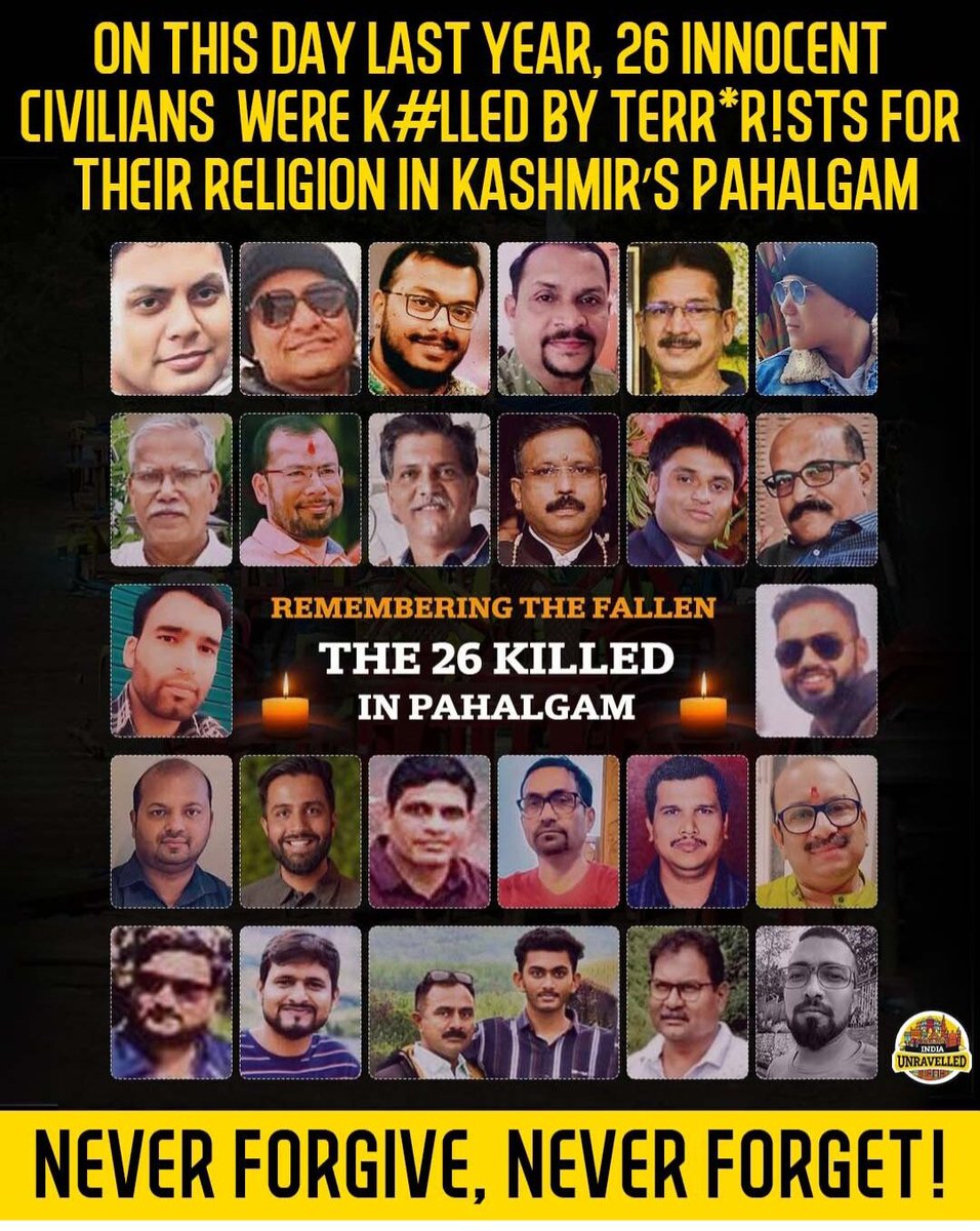 Nothing is more scarier and heartbreaking than getting killed in your own country for being a Hindu. Their families will forever regret travelling to Kashmir. 💔