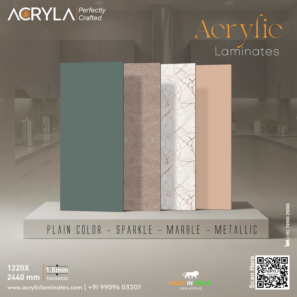 ibais_wooden's tweet photo. ACRYLA LAMINATES (RAJKOT)
For enquiry via WhatsApp click:
https://t.co/sgOGksR6M7
Mr. Jaydeep Patel:- +91 9909603207
#Acryla #AcrylaLaminates #AcrylicLaminates #Acrylicmanufacturer #MakeInIndia #AcrylicSheets #PremiumLaminates #LuxurySurfaces #MarbleFinish
.
@ibais_wooden https://t.co/TxQ8PJMeQL