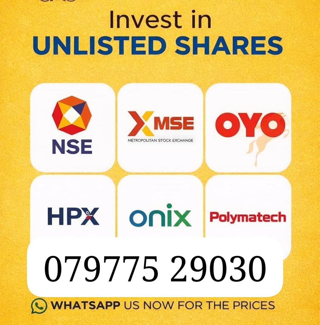 UnlistedXChange's tweet image. Best of the #PreIPO #Unlisted #Shares available.  Dont Miss the opportunity

Call WhatsApp - 079775 29030 for investment.

We deal in all major Unlisted / PreIPO #Physical Shares.  Buy/Sell shares and get the execution done same day.    #NSE #MSEi #NCDEX #OYO #OYORooms #etc