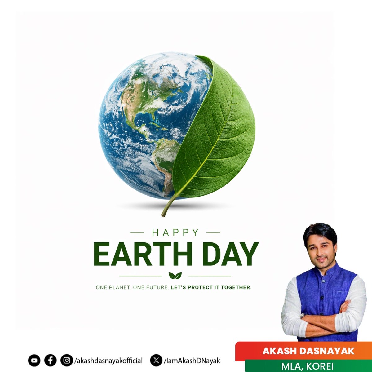 IamAkashDNayak's tweet image. This Earth Day, let’s move beyond words and take small, real actions—plant a tree, save water, reduce waste.
Because protecting our planet isn’t a choice, it’s our responsibility. 

#EarthDay #Responsibility #ProtectOurPlanet #GoGreen