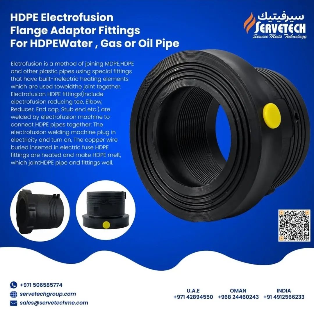 Kavya982203's tweet image. Want product datasheets or a quote?
📩 : sales@servetechme.com
📞 : +971 050 658 5774 (WhatsApp) | 🌐 servetechgroup.com
Contacts by country
• U.A.E : +971 4289 4550
• OMAN: +968 24460243
• INDIA : +91 4912566233

#HDPE #electrofusion #pipefittings #flangeadaptor