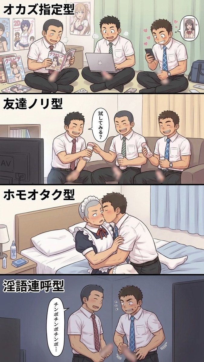 kesuke2007's tweet photo. 連れオナの流派を描き分けることに成功したw https://t.co/akt2Chuidz