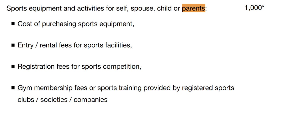 Another tax tip:

Did you know that the RM1,000 Sports Relief can be claimed for:

- Yourself
- Spouse
- Child
- And even your Parents?

This applies to gym memberships, court rental fees, equipment, and even sports competitions.

If you made the payment for your direct family