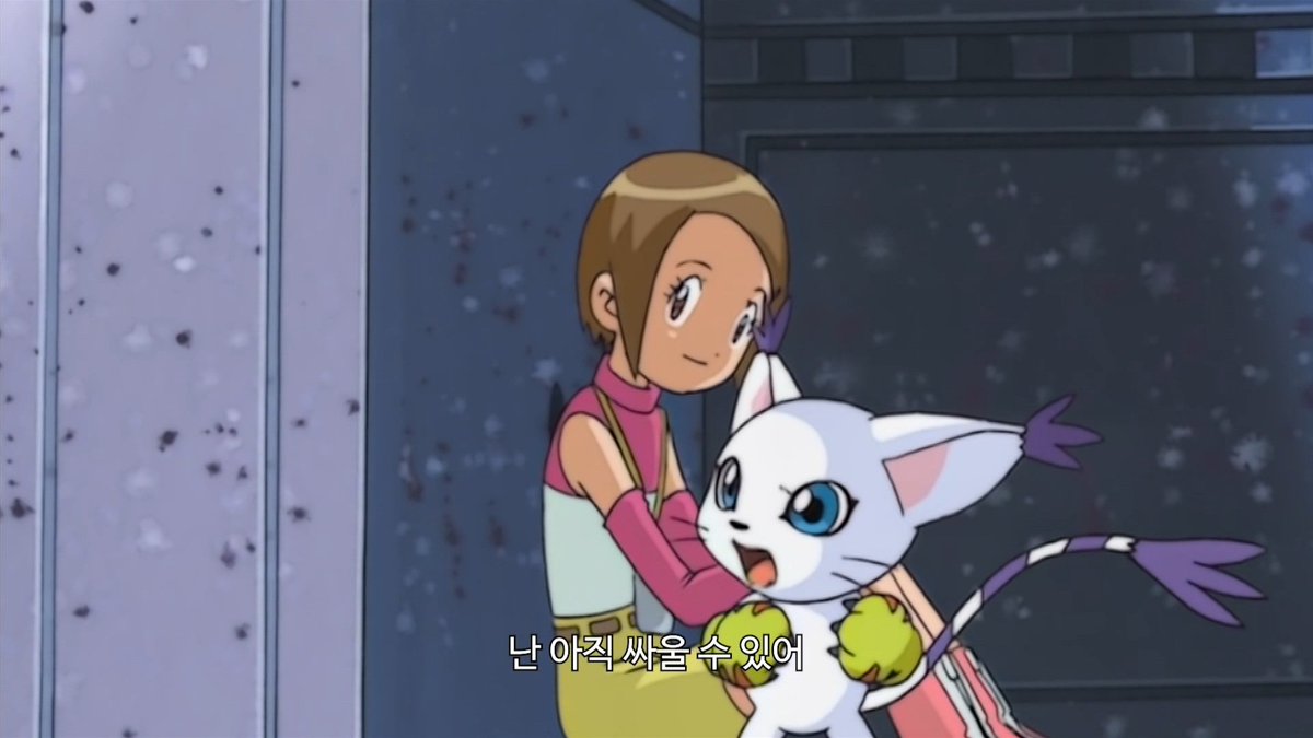 파트너 디지몬들이 애기들 허리 반쯤 왔는데
잘 커서 이제 무릎 굽혀야 시선 맞출 수 있서....