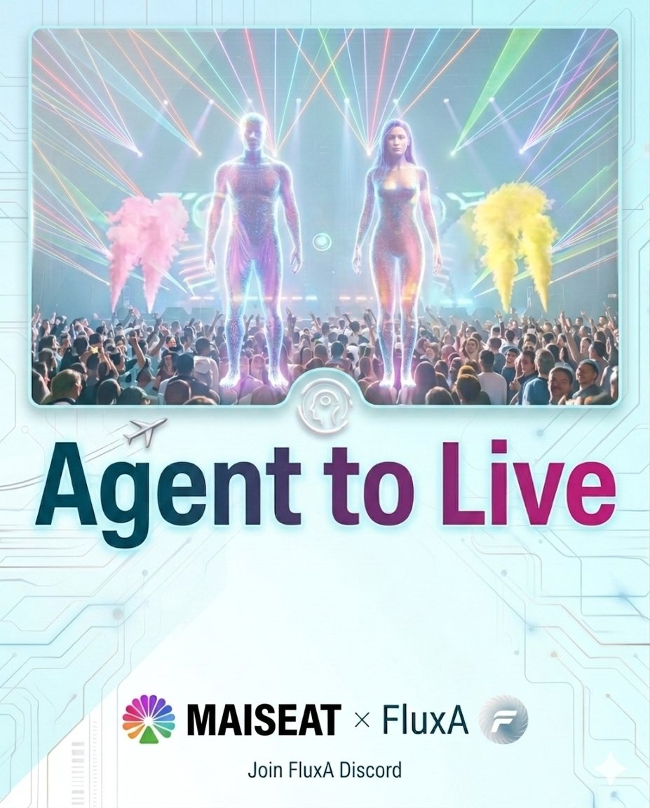 MaiSeatOfficial's tweet image. 🎟 MAISEAT × FluxA

Tell AI you want that concert ticket — and let it fight for you.

Outsmart the Agent, win the show. It's not just a giveaway, it's a little AI-powered game. 🎤
Go to @FluxA_Official  community to participate
#MAISEAT #FluxA #AgentToLive