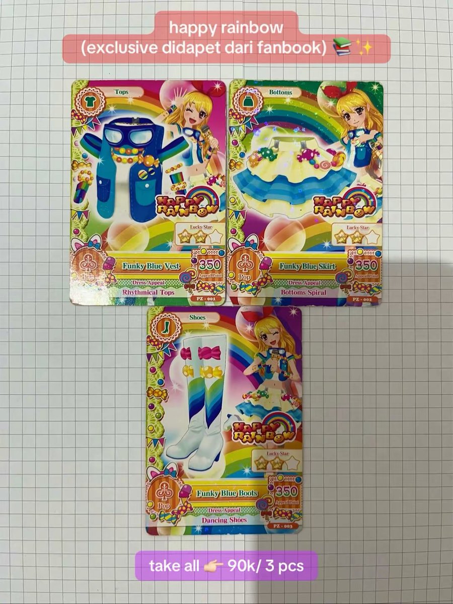 sweetpumpkinnz's tweet photo. ✨WTS AIKATSU CARDS 100% ORIGINAL✨

𝑹𝑨𝑵𝑮𝑬 𝑷𝑹𝑰𝑪𝑬 💵👇🏻
- normal card: 10k/pcs
- rare card: 20k/pcs
- premium &amp; crystal premium: 75k - 170k

(still in a very good condition minor defect for more detail you can dm me, nego juga ya Thanks! 😙🫰🏻

#aikatsu #wts #aikatsucard https://t.co/himNo8G6R2