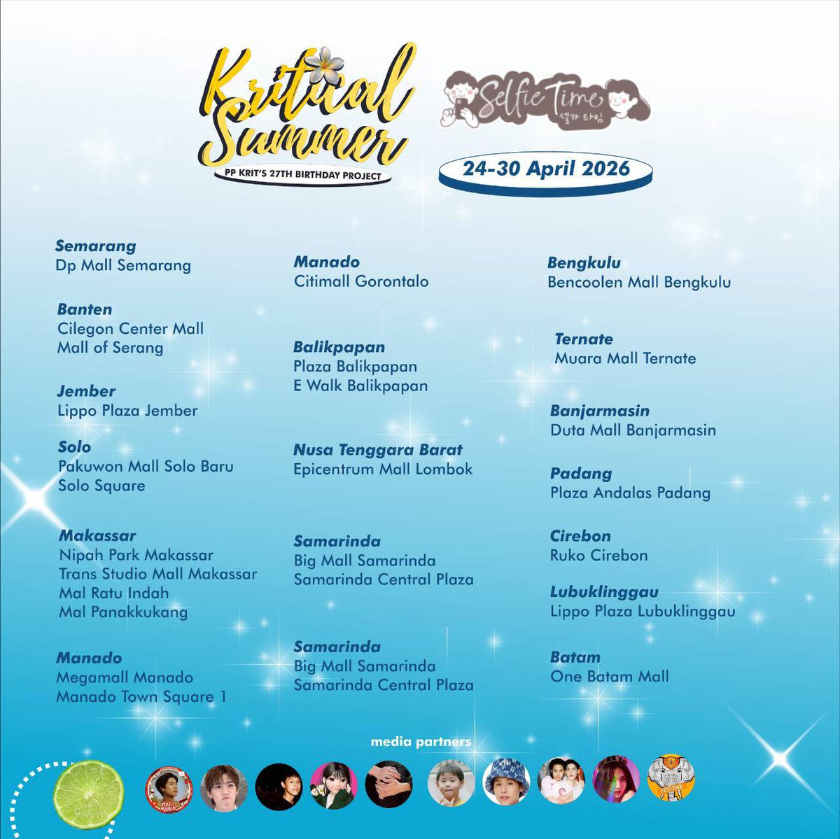 Photoframe "𝙺𝚁𝙸𝚃𝚒𝚌𝚊𝚕 𝚂𝚞𝚖𝚖𝚎𝚛" PP Krit's 27th Birthday 🌊 

<a href="/BKPPFanUnionINA/">BKPP FAN UNION INA</a> 𝚇 <a href="/selfietimeid/">Selfie Time ID</a> 

Save the date!
 📅 24 - 30 April 2026
📍 Location details on poster 🇮🇩

Let's take your picture 📸 

#ppkritt #KRITicalSummer 
#ProjectandGiveawaywithLoveforPPKrit27BD