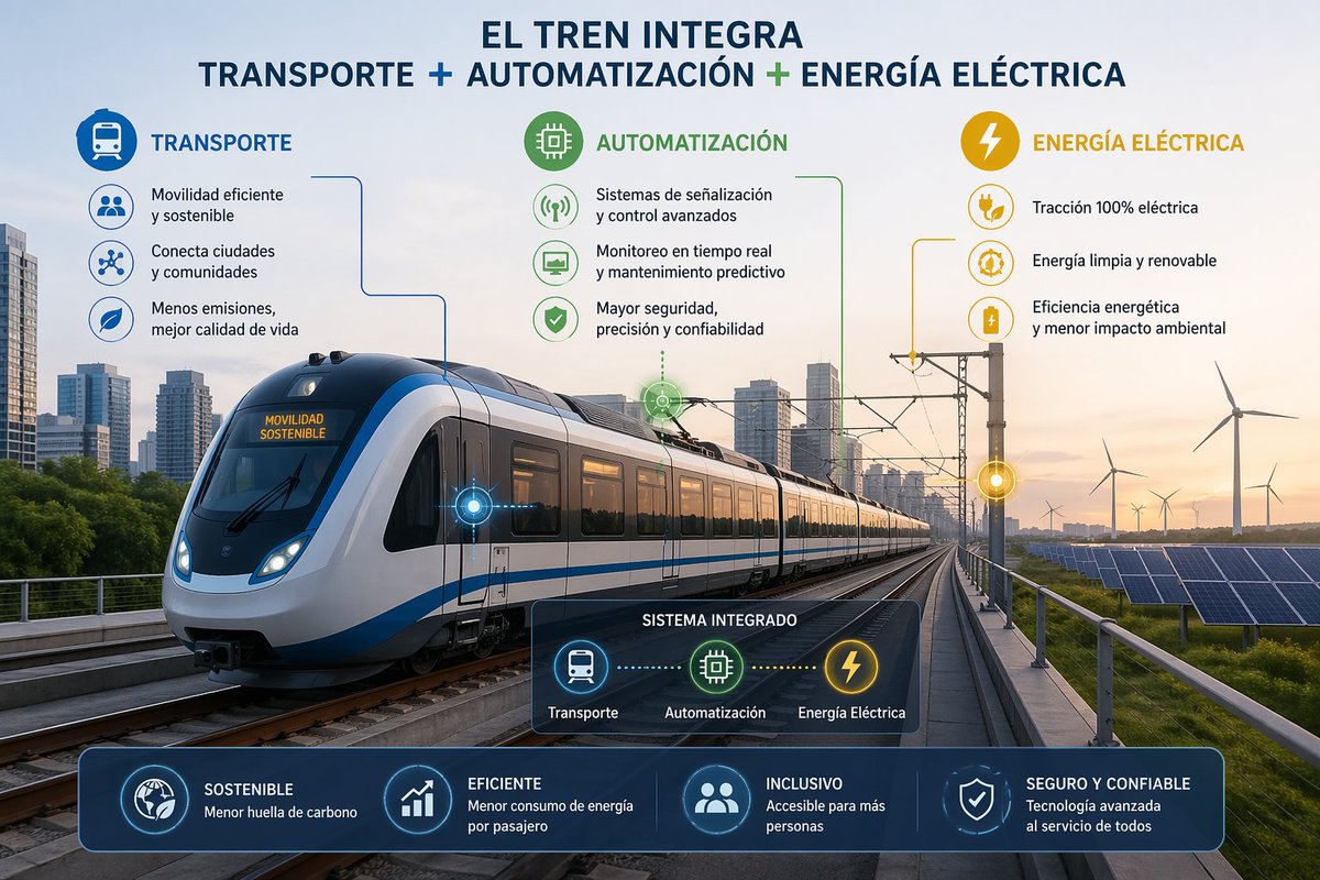 Que por qué me tocó aprender del tema de energía, pues porque mi experticia la busco en transporte eléctrico, especialmente el ferroviario. 

El tren es la automatización, la energía eléctrica y el transporte unidos.

Básicamente todo lo que estudié.