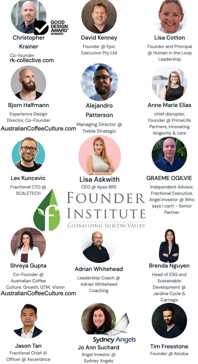 LeanStartupSyd's tweet photo. Thanks mentors for @founding ANZ @FoundingSyd #FiWorldwide #FounderInstitute #StartOz #StartupAUS #Founder Institute #startup #Accelerator Next cohort August 2026 https://t.co/NRRWP2ZOCI