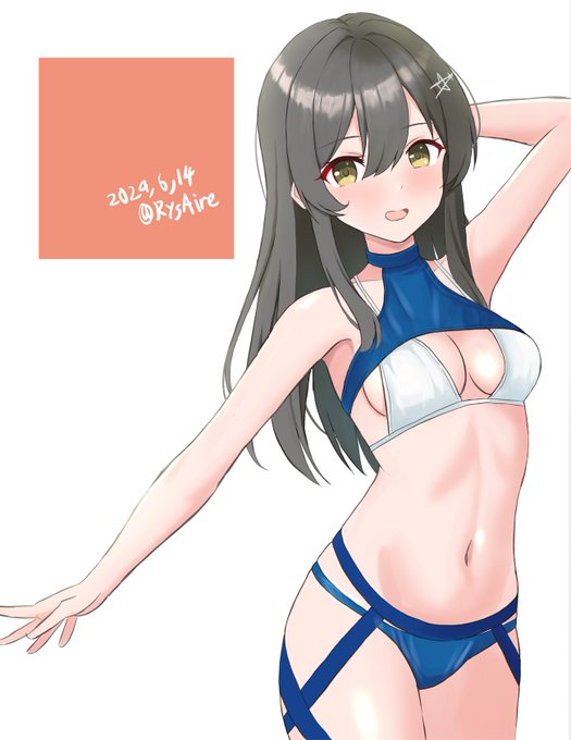 #なんの脈絡もなく水着イラストを再掲して最近フォローしてくれたフォロワーを怖がらせましょう 