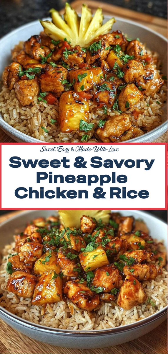 grandmabites1's tweet image. Craving something tasty? Sweet &amp;amp; Savory Pineapple Chicken &amp;amp; Rice is quick and delicious! Tap for the step-by-step! 😋🔥 #recipes #easyrecipe #weeknightmeals