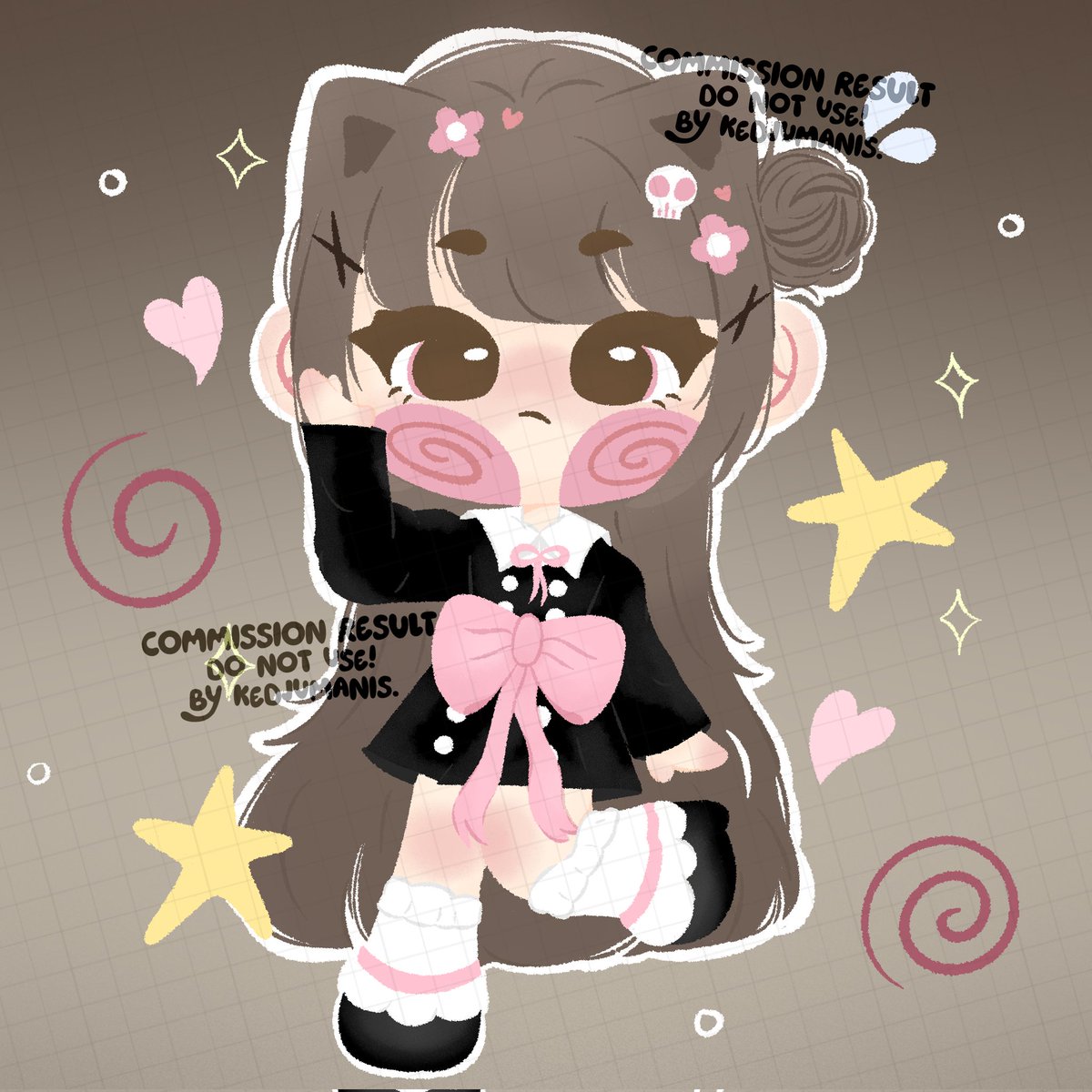 AdornedByHara's tweet photo. Commission Result for @/dominqueque :3 thanks a lot for commissioning me!! 💖💖 

this is milk choco stateside gurl🥛🍫🍪
#AdornedByHara #artidn #commissionwork #artmoots #chibiart https://t.co/C5qSyjAYnH