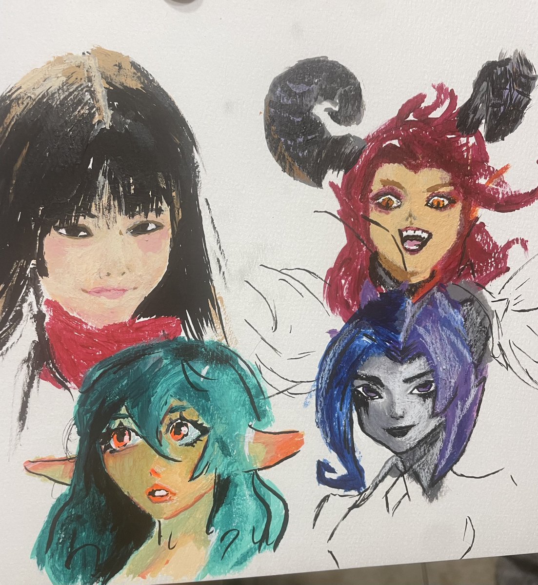 Mixxx_it's tweet photo. Random sketches

#TraditionalArt #Painting #AcrylicPainting https://t.co/y0CzD46WXv
