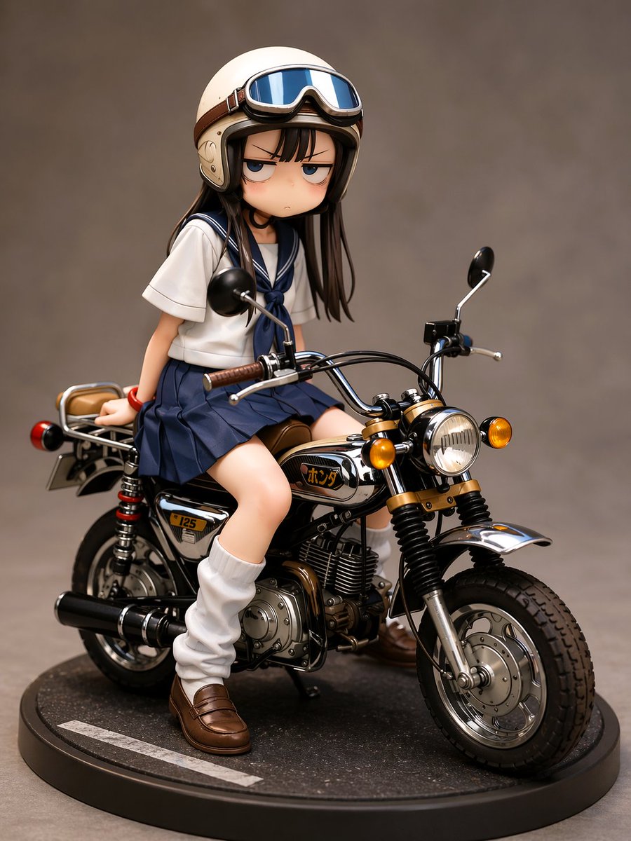 gufutokuku999's tweet photo. 『原付女子物語』  
GPT-Image-2で、ミニバイク大好き女子のイラストをフィギュア風に加工してみました
右側がに加工に使用したイラスト https://t.co/Ox1NILHFLP