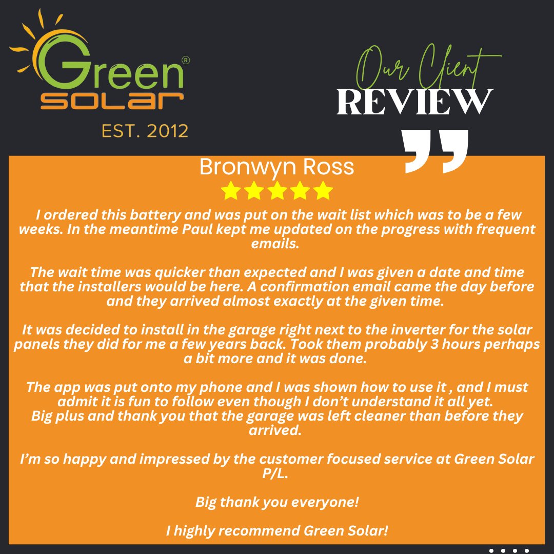 GreenSolarSys's tweet photo. Fast install. Clear updates. Clean finish.

That’s the Green Solar standard.

#greensolar #greensolarsystems #solarpanels #solarenergy #commercialsolar #qldsolar #solarpower #cleanenergy #renewableenergy #sustainability #solarinstallation #energyefficiency https://t.co/u1uoS64vZs