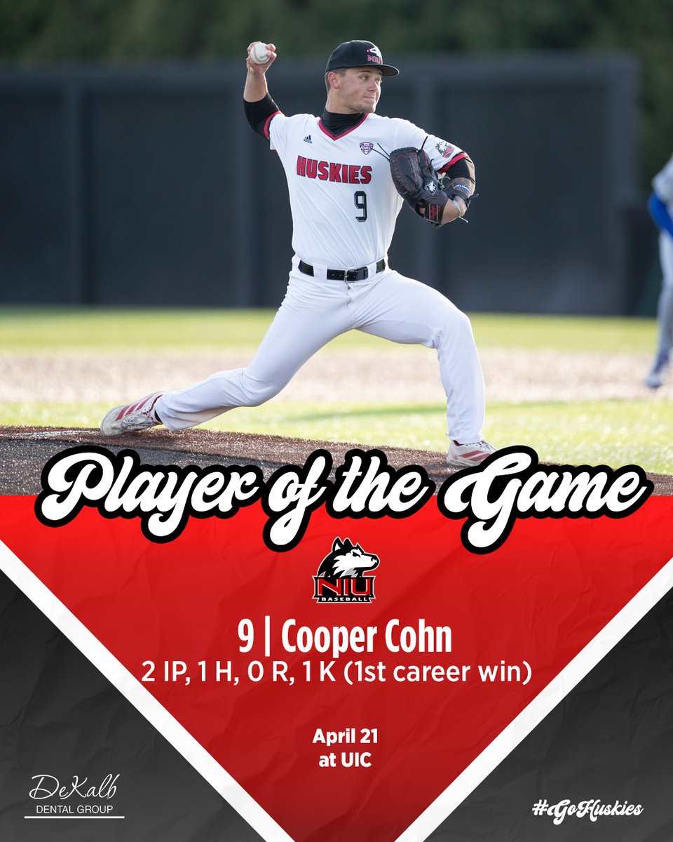 NIU_Baseball's tweet photo. In honor of the Stanley Cup Playoffs, here's tonight's 3 Stars of the Game...

⭐️ Vinny Spotofora
⭐️⭐️ Cooper Cohn
⭐️⭐️⭐️ Matt Tarr

Next Up: Eastern Michigan Friday-Sunday https://t.co/9KWNoo537Q