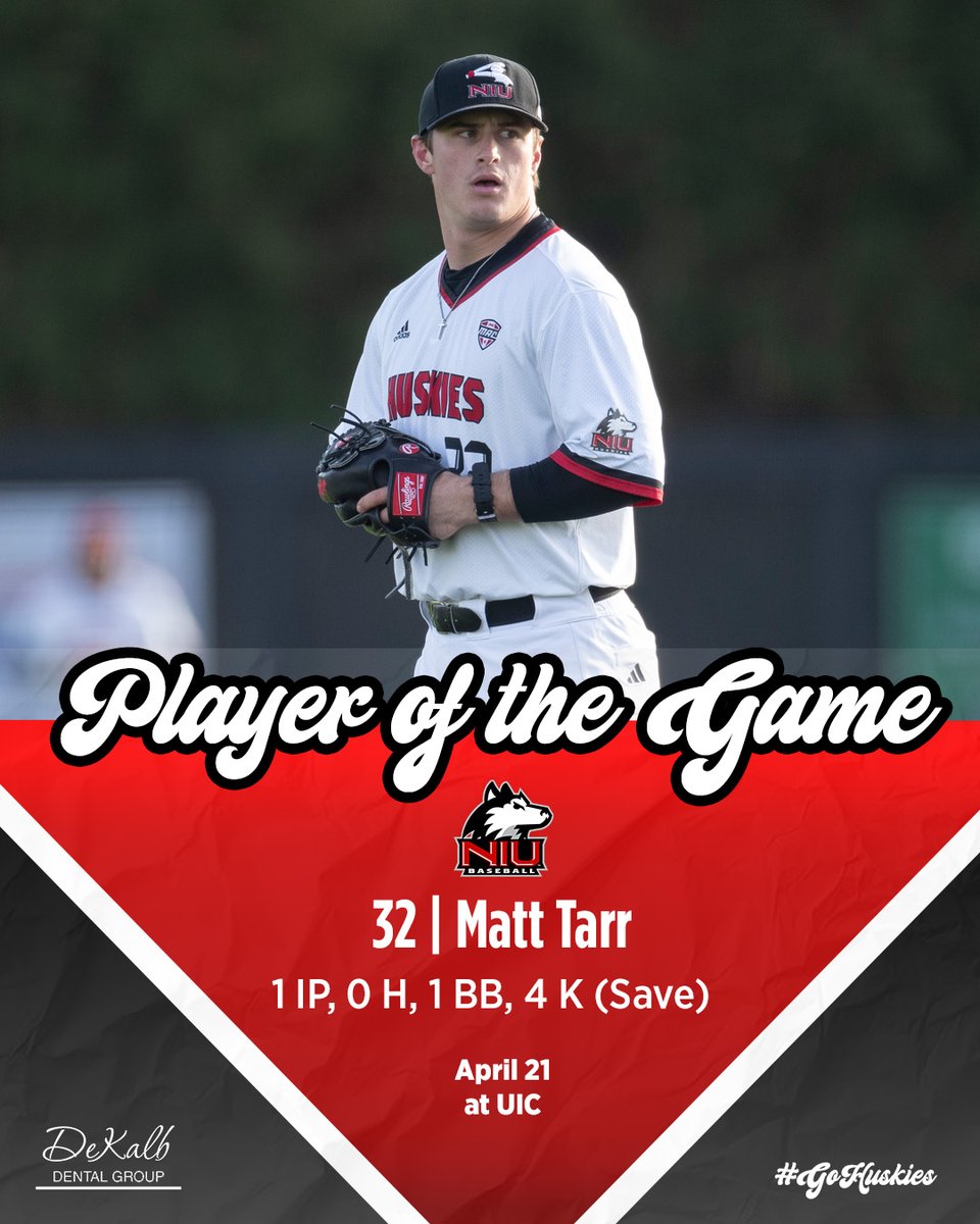 NIU_Baseball's tweet photo. In honor of the Stanley Cup Playoffs, here's tonight's 3 Stars of the Game...

⭐️ Vinny Spotofora
⭐️⭐️ Cooper Cohn
⭐️⭐️⭐️ Matt Tarr

Next Up: Eastern Michigan Friday-Sunday https://t.co/9KWNoo537Q