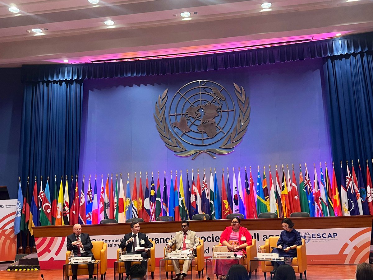 Pleased to contribute to the High-Level Dialogue on #demographic transition on the margins of the 82nd session of #UNESCAP in #Bangkok. Highlighted #Azerbaijan’s policy approaches and best practices in turning demographic trends into opportunities for sustainable development.